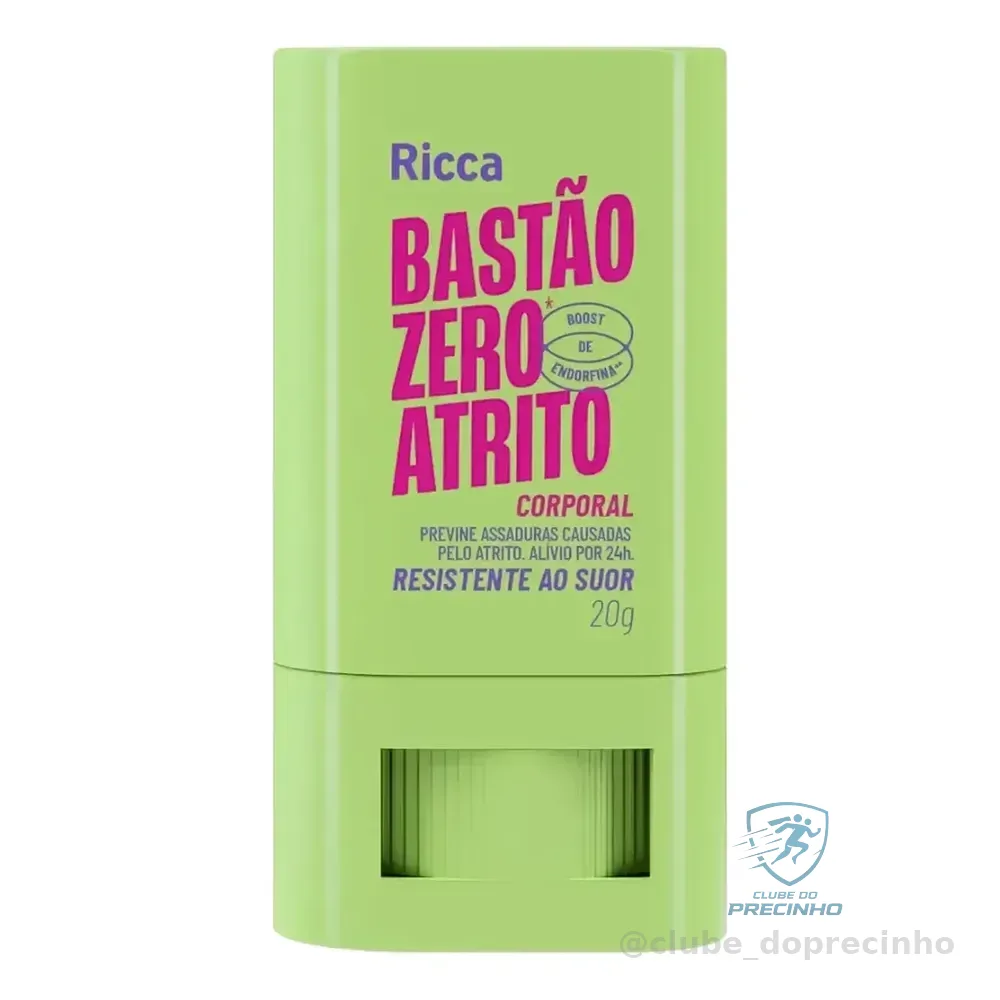 Bastão Zero Atrito Corporal Ricca 20g Antiassaduras Antiassaduras