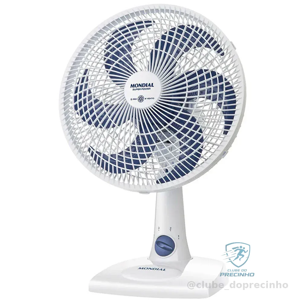Ventilador de mesa 30cm 6 pás 3 velocidades VSP-30-W
