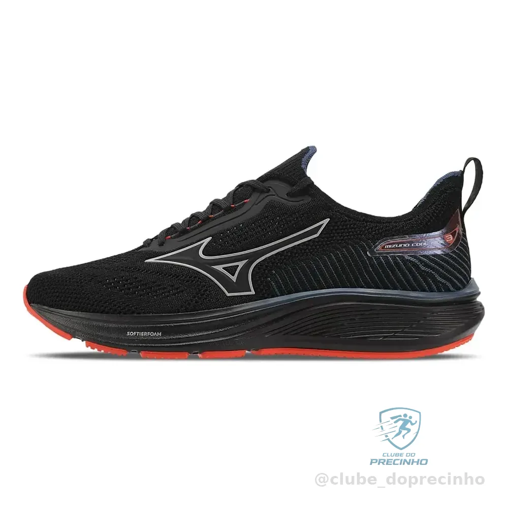 Tênis Mizuno Cool Ride 3 Esportivo Corrida Academia Original Preto Lisa 39
