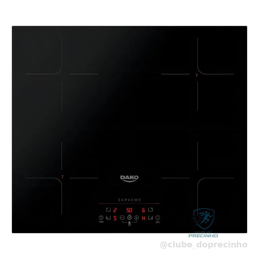 Cooktop De Indução 4 Bocas Dako Supreme Preto 220v