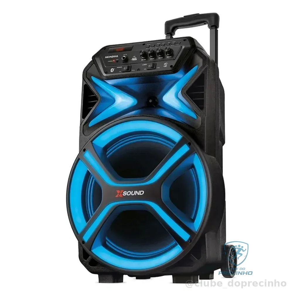 Caixa de Som Amplificadora Mondial CM-550-L com Led 550W