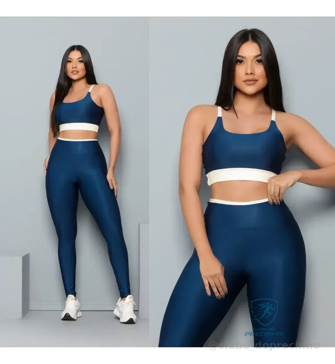 Conjunto Calça Legging E Top Fitness Alta Compreensão