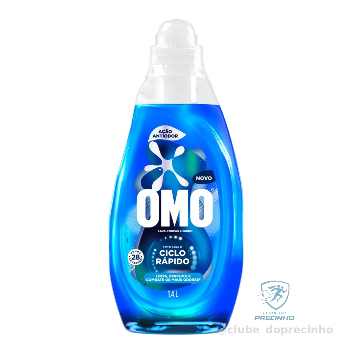Lava-Roupas Líquido Omo Ciclo Rápido Ação Antiodor Frasco 1,4l