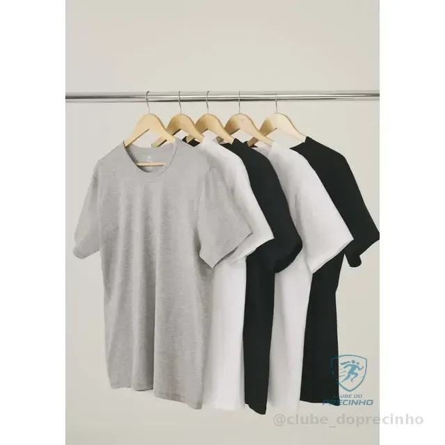 Kit 5 Camisetas Hering Basica Masculina Algodão Original