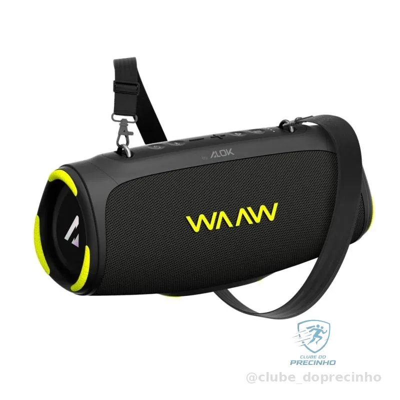 Caixa de Som Bluetooth WAAW Boom 110 40W RMS de Potência Á prova D’água Proteção IPX7 26 Horas