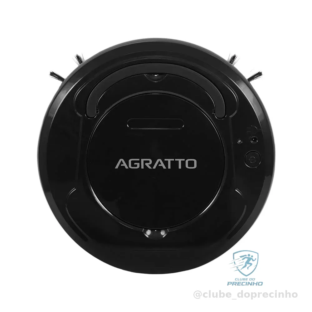 Agratto Aspirador de po robo Praticci USB 3W preto bivolt -AAR01L-04, Modelo: 13927
