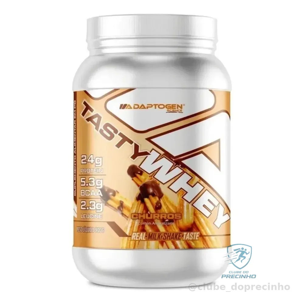 Suplemento Tasty Whey 3w Gourmet Whey Protein Adaptogen Science Pote 900g Sabor Churros