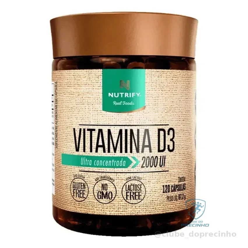 Vitamina D3 2.000 Ui 120 Cápsulas Nutrify Sem Sabores