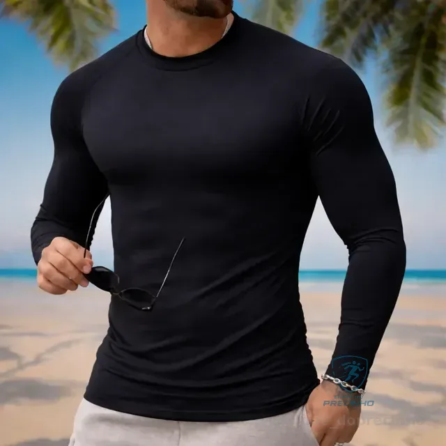 Camisa Manga Longa Uv 50 Proteção Mascunino Sol Segunda Pele