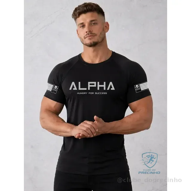 Camiseta Masculina Dry Fit Cross Academia Treino Fit Alpha