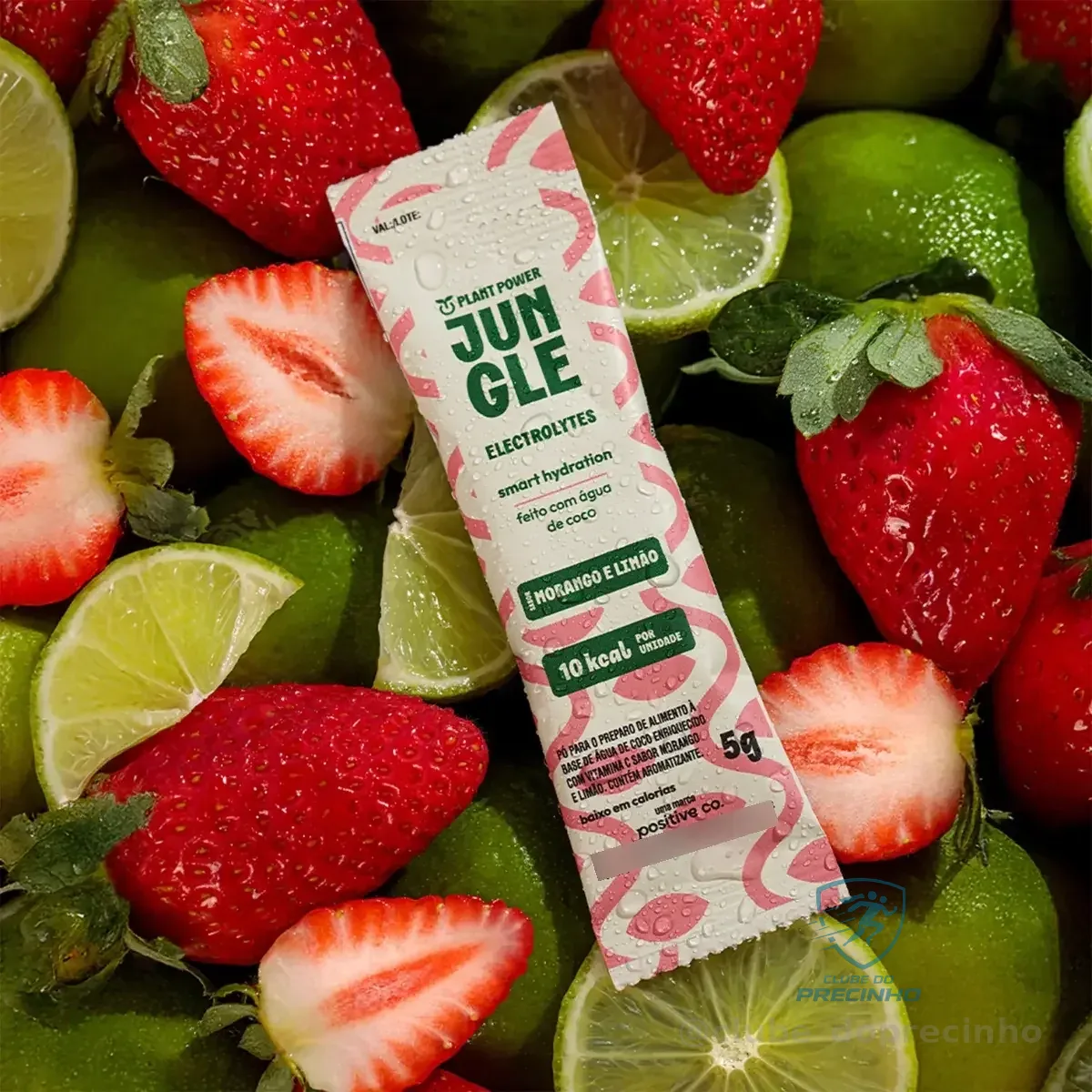Jungle Eletrólitos Em Pó Plant Power Caixa Com 14 Sachês 5g Morango E Limão