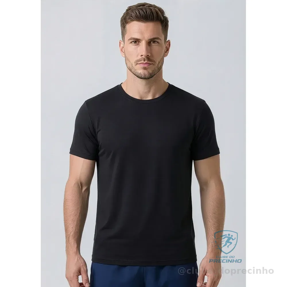 Camiseta Tech Tencel Modal Premium Masculina Clother Preto Basica G Lisa