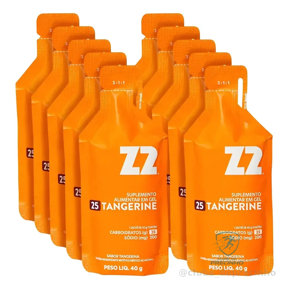 Energy Gel Z2 Tangerine Box 10 Unidades Sachê 40g Tangerine