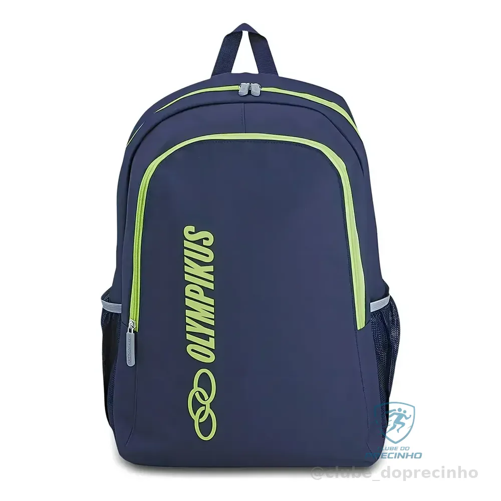 Mochila Casual Olympikus Essential Marinho/lime Azul-marinho Liso