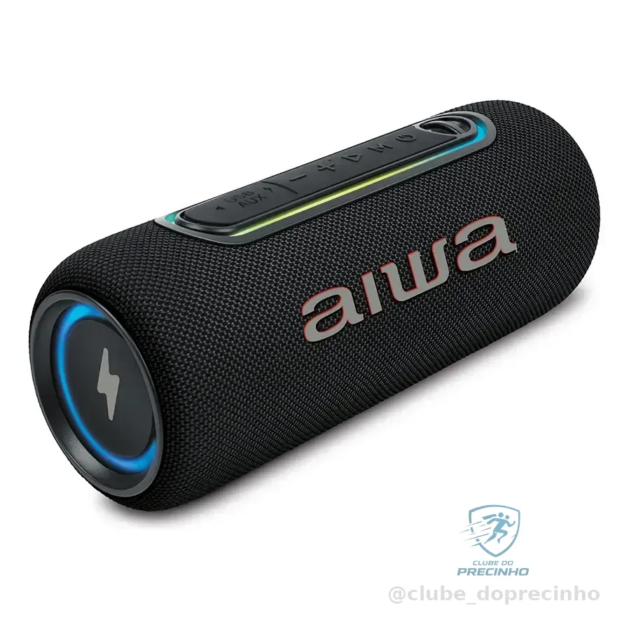 Caixa De Som Speaker Aiwa Sp-05-lb 30w Bluetooth Ipx5 Preto 127/220v