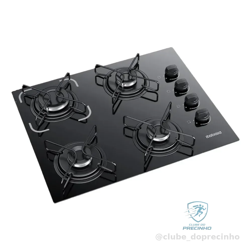 Cooktop Fogão Itatiaia Essencial 4 Bocas Bivolt Preto Preto 127/220v