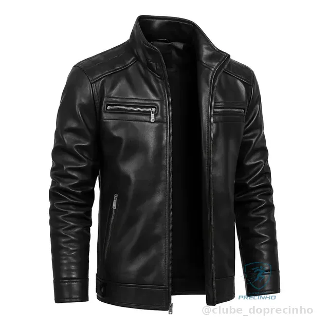 Jaqueta De Couro Masculina Casaco Blusa De Frio Impermeavel