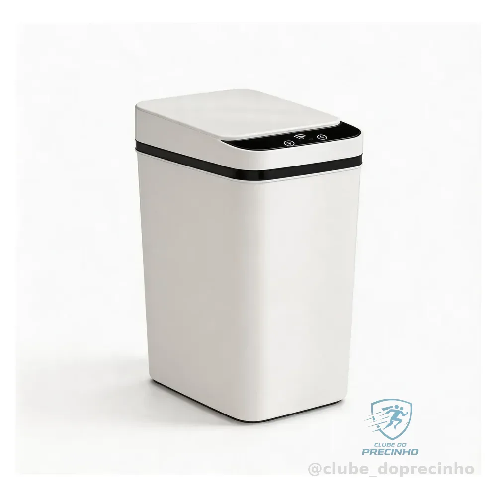 Lixeira Inteligente 12l Automática Com Sensor Sem Toque Branco