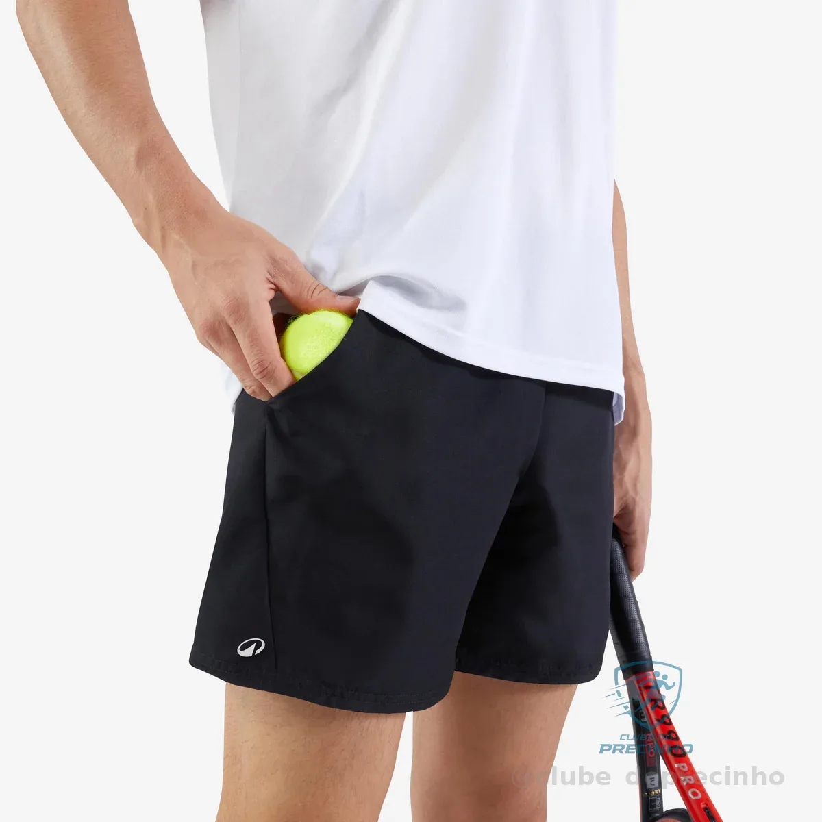 Short Masculino de Tênis 100 Kuikma Preto