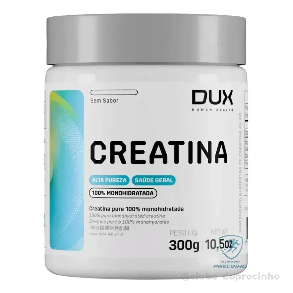 Creatina Monohidratada Sem Sabor 300g Dux Sem Sabor