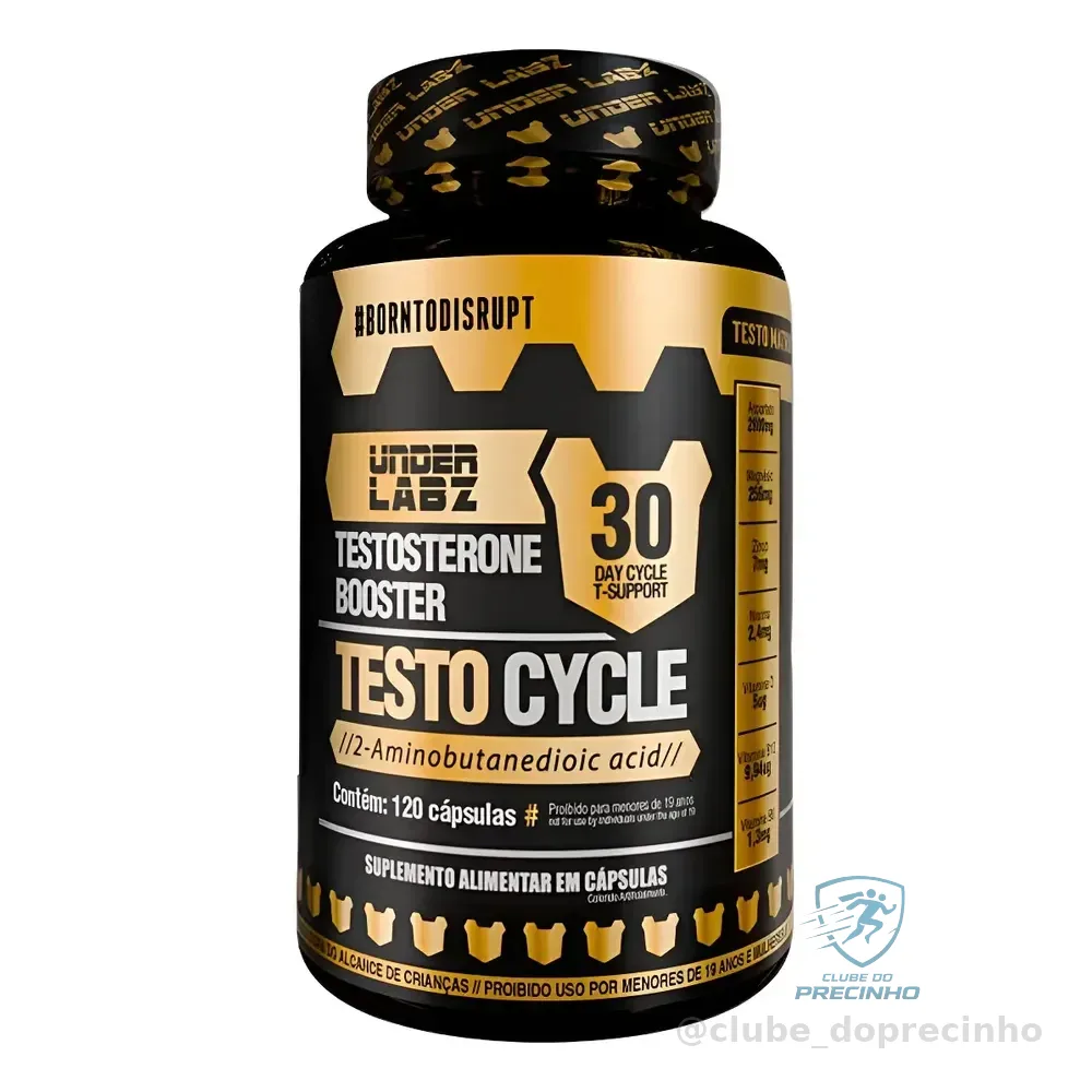 Testo Cycle Under Labz Zinco Magnésio Cromo Boro Vitamina D Testo Cycle 120 Cápsulas