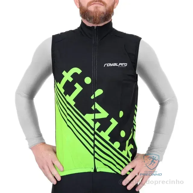 Colete De Ciclismo Corta Vento Marcio May Fizik Preto