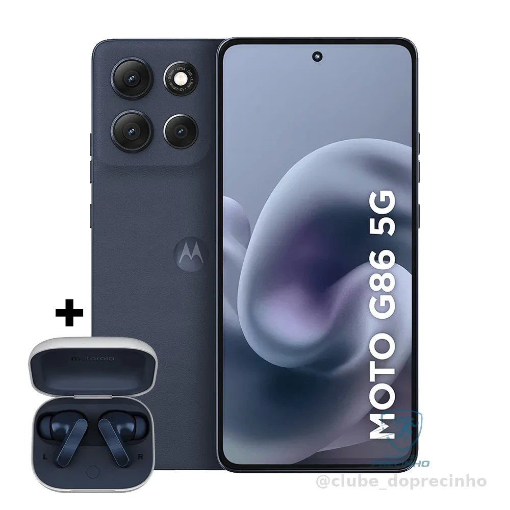 Smartphone Motorola Moto g86 5G + Moto Buds - 256GB, 8GB RAM+16GB Ram Boost 50MP Sony camera
