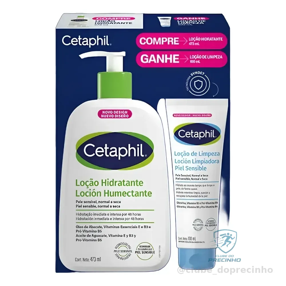 Kit Cetaphil Loção 473ml + Loção De Limpeza 100ml Sem Fragrância