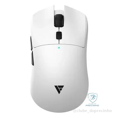 Mouse Gamer Force One Hoku Pro-wh, 26.000 DPI, 4 Switchs Alternáveis, Dual Mode Wireless ou Wired USB-C, Recarregável, Branco - FR.MO.HK.02