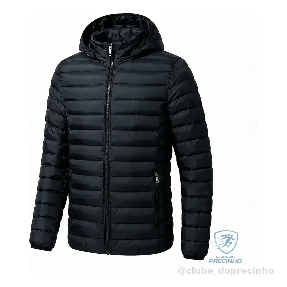 Jaqueta Masculina Puffer Corta Vento Bobojaco Blusa De Frio Preto G Gominho