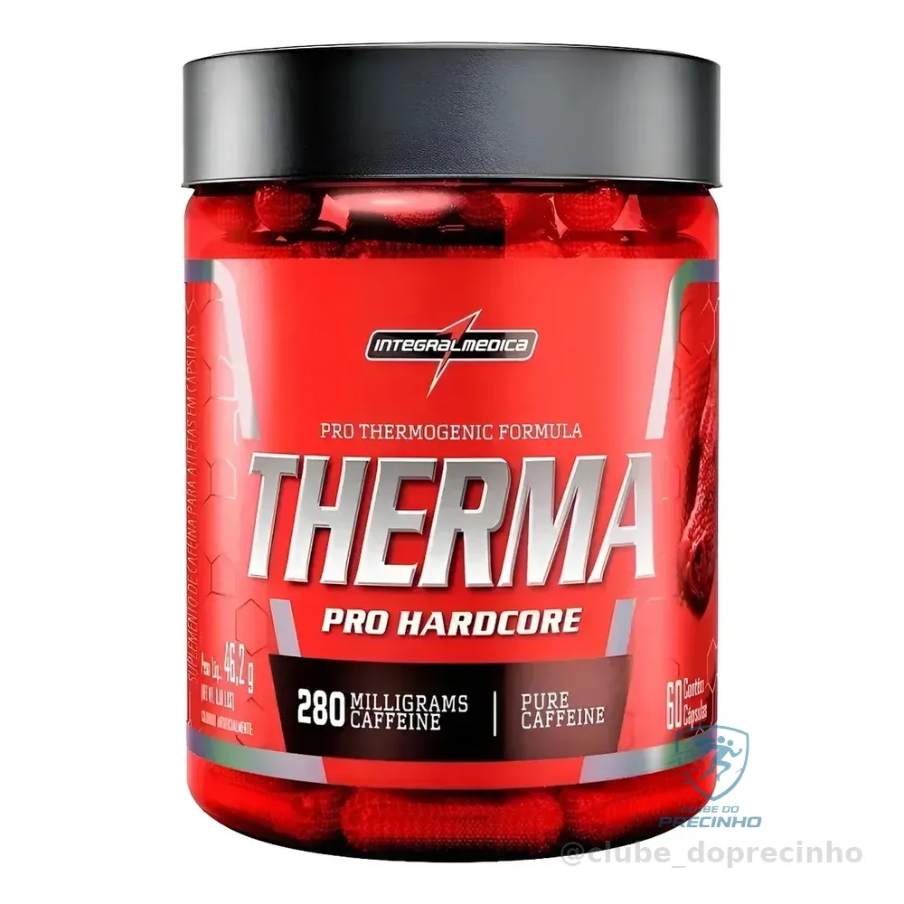 Therma Pro Hardcore 60 Capsulas Cafeina Integralmedica Sem Sabor