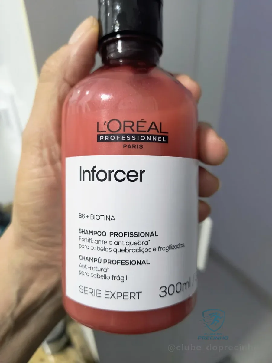 L'Oréal Professionnel Inforcer Shampoo Fortificante Antiqueda por Quebra, Crescimento Saudável Para Cabelos Frágeis e Quebradiços Com Biotina e Vitamina B6, 300ml