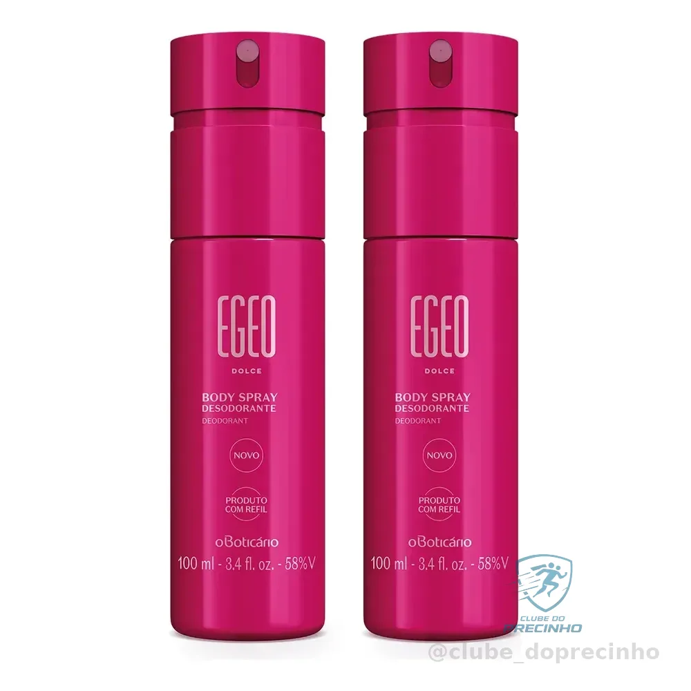 Combo Desodorante Body Spray Egeo Dolce 100ml (2 Unidades)
