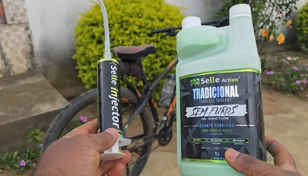 Liquido Selante Tubeless 1 Litro + Seringa Tubeless Injector