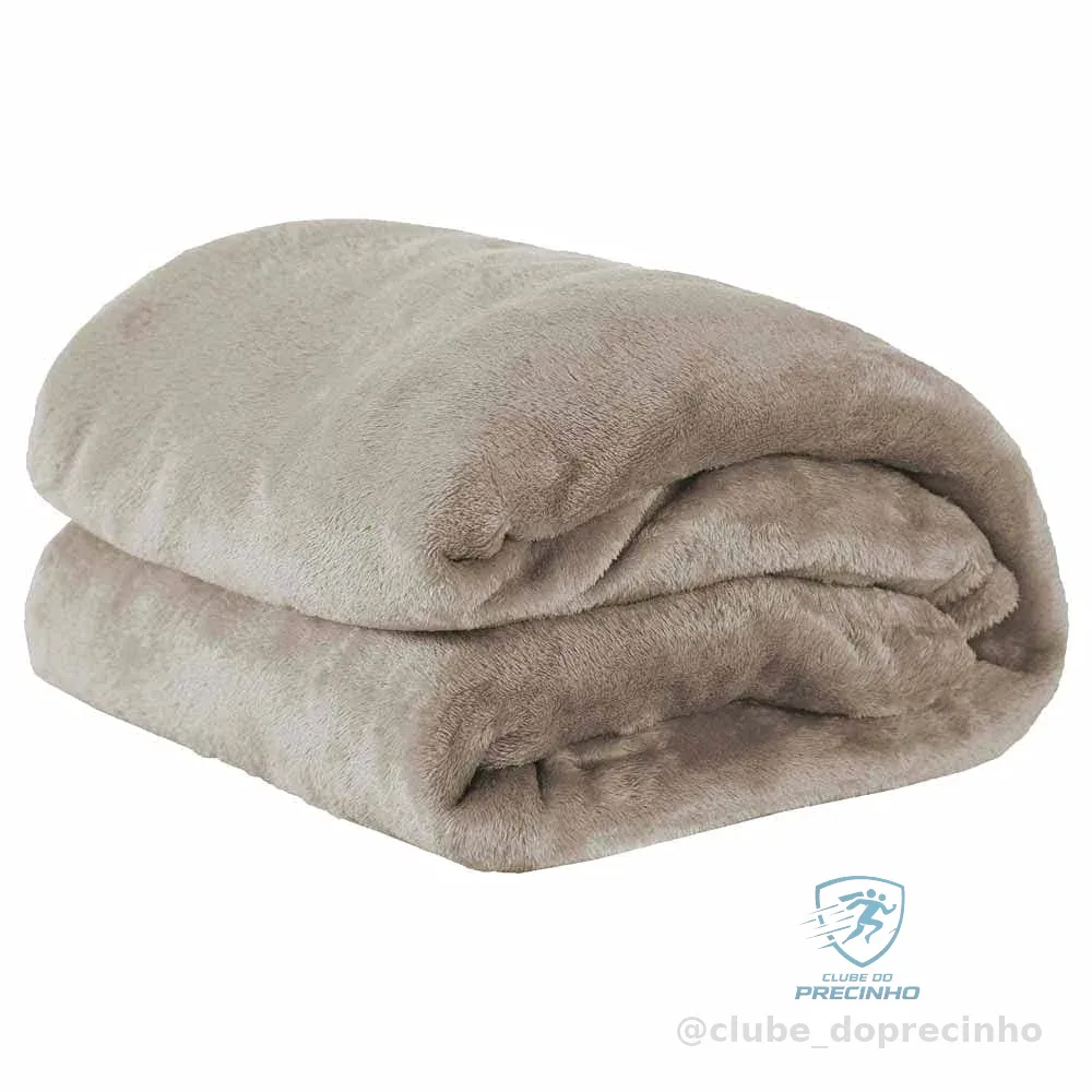 Cobertor Casal Manta Microfibra Fleece 01 Peça Caqui