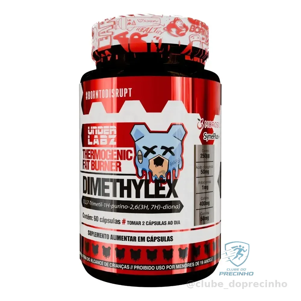 Dimethylex 60 Cápsulas Under Labz - Termogênico Sem Sabor