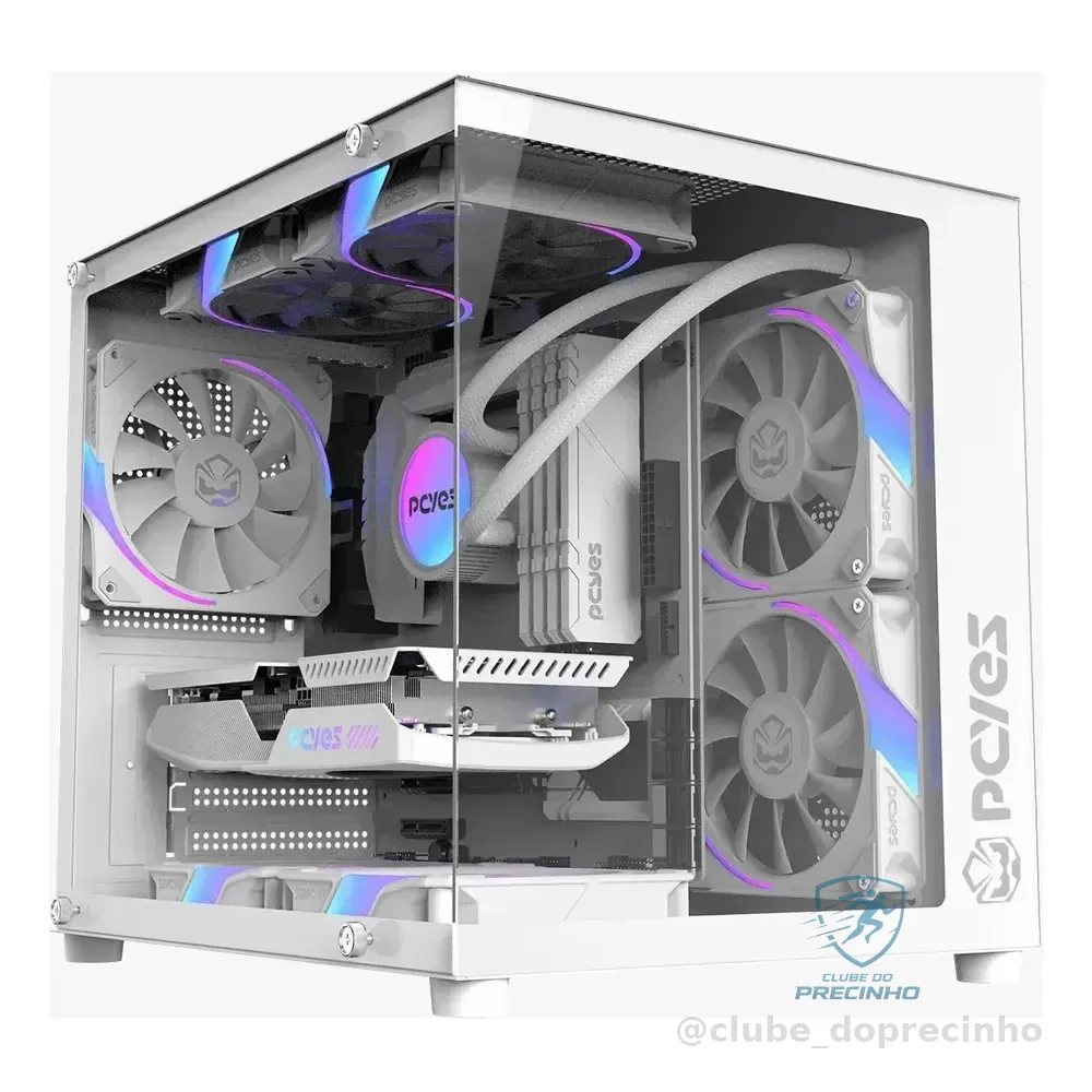 Gabinete Gamer Pcyes Forcefield Mini White Ghost - Gffmnwg Branco