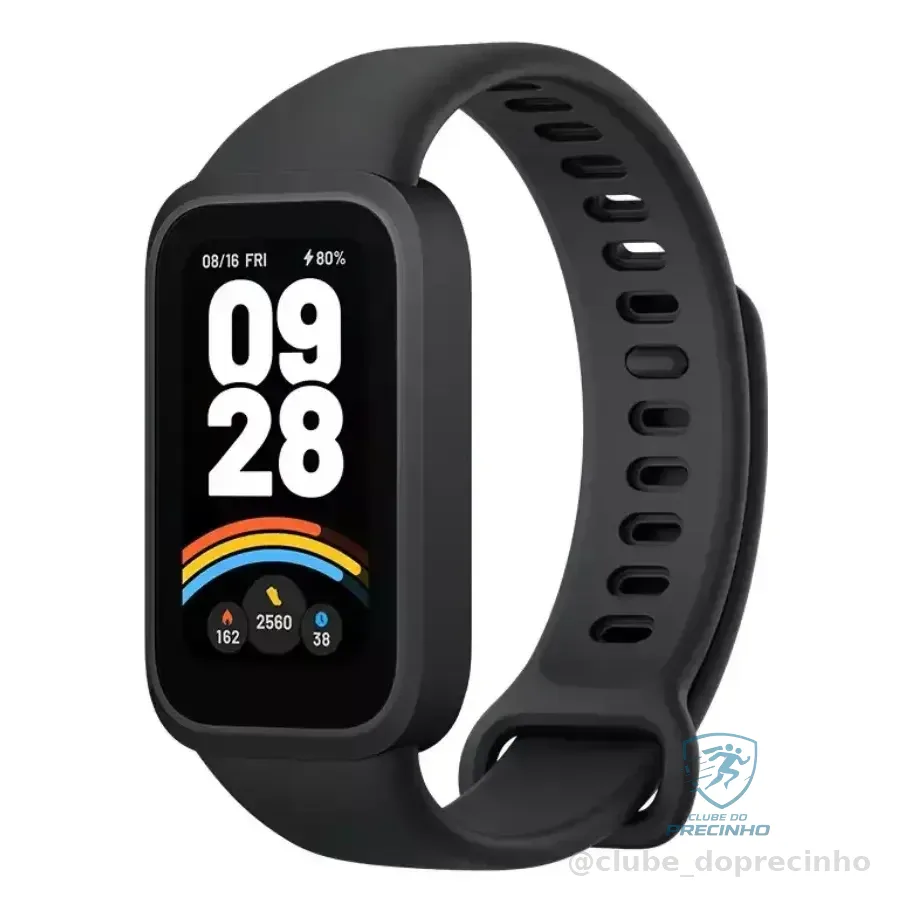 Relógio Smartwatch Smart Band 9 Active Tela 1.47 Caixa Preto Pulseira Preto