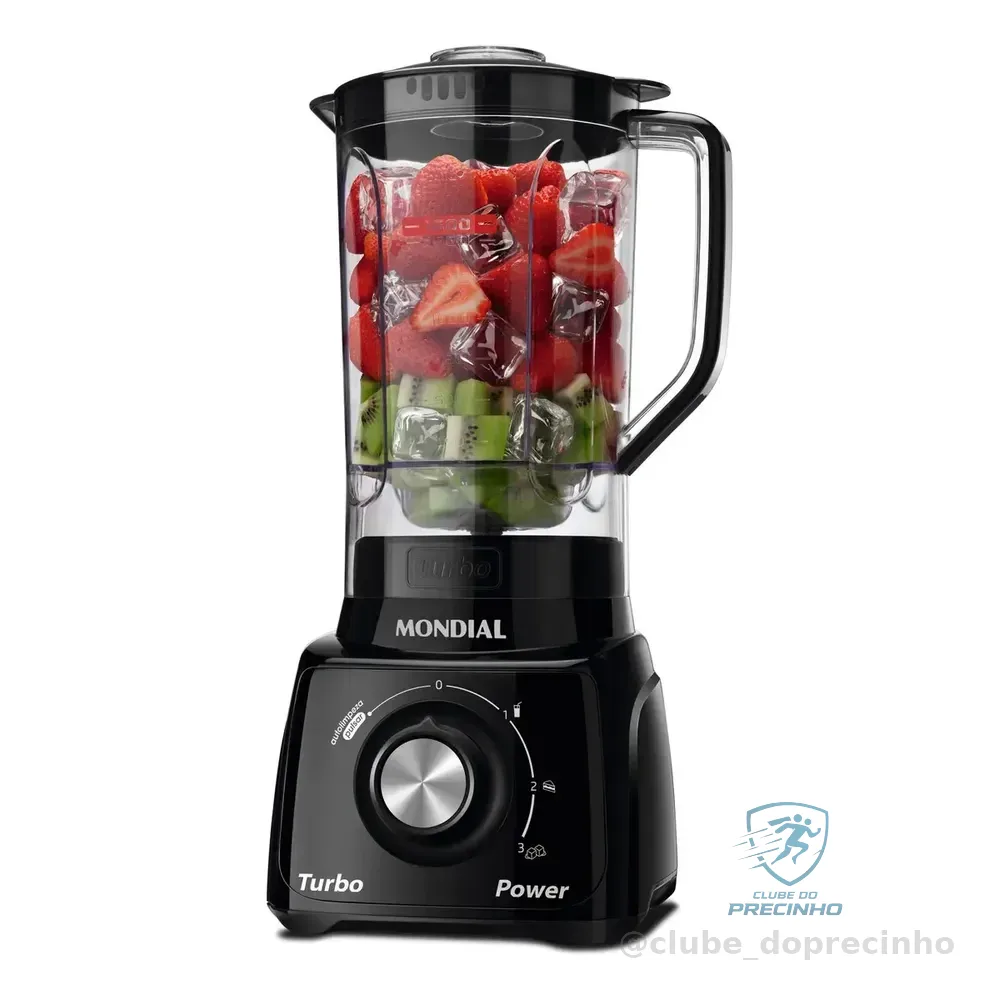 Liquidificador Turbo Power Mondial 550w - L-99 Fb Preto 127v