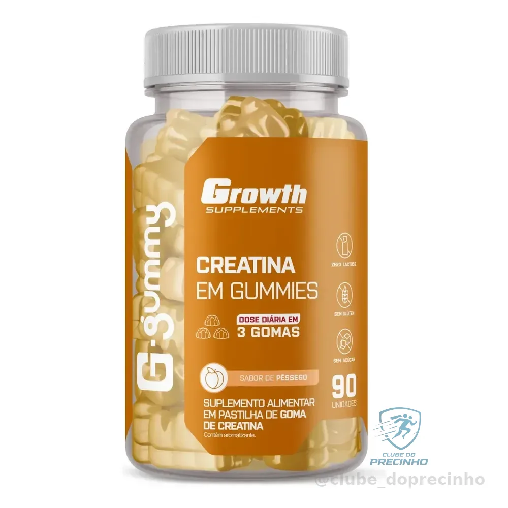 G-gummy Creatina Em Gomas 90unid Growth Suplements Pêssego