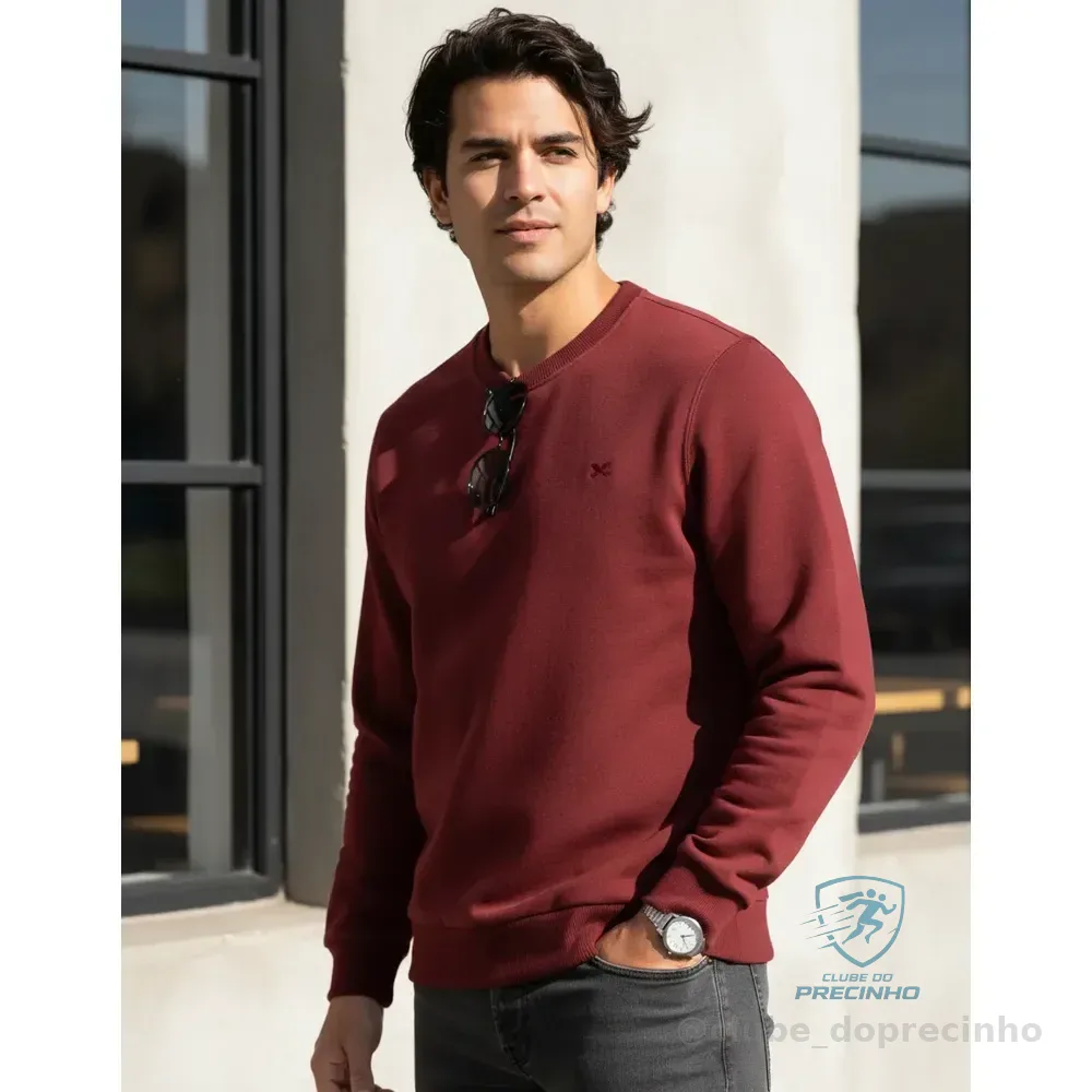 Blusão Básico Masculino Em Algodão Comfort Hering Vermelho P
