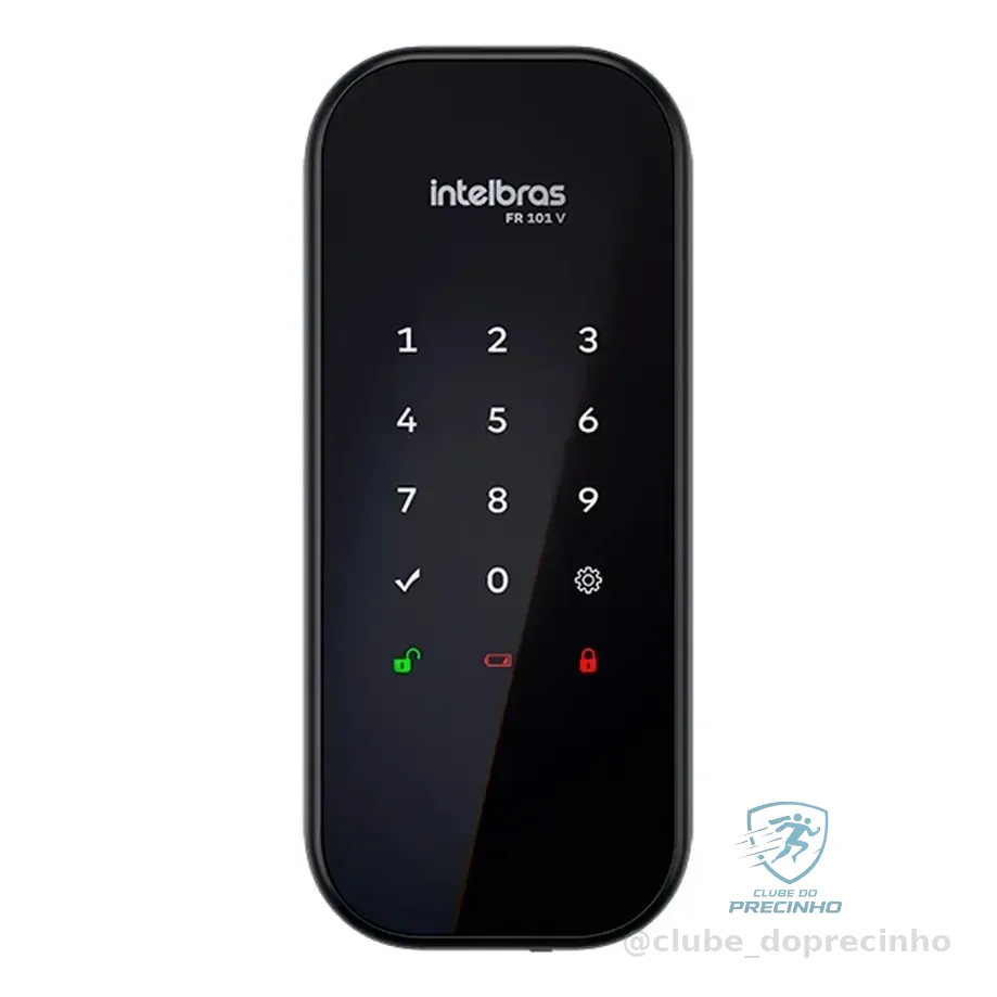 Fechadura Digital De Sobrepor Fr 101 V Preta Intelbras Preto