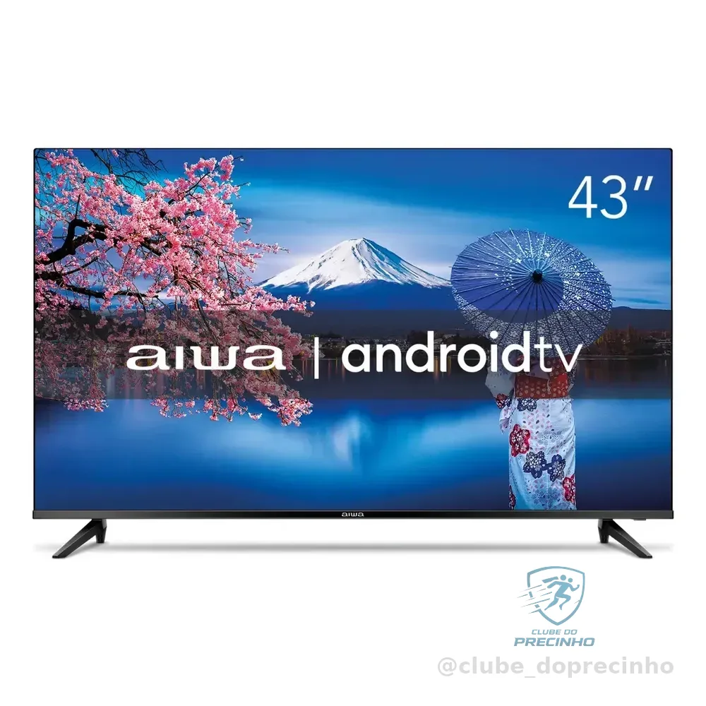 Smart Tv Aiwa 43 Android Full Hd Borda Ultrafina Hdr10 Dolby Áudio Aws-tv-43-bl-02-a