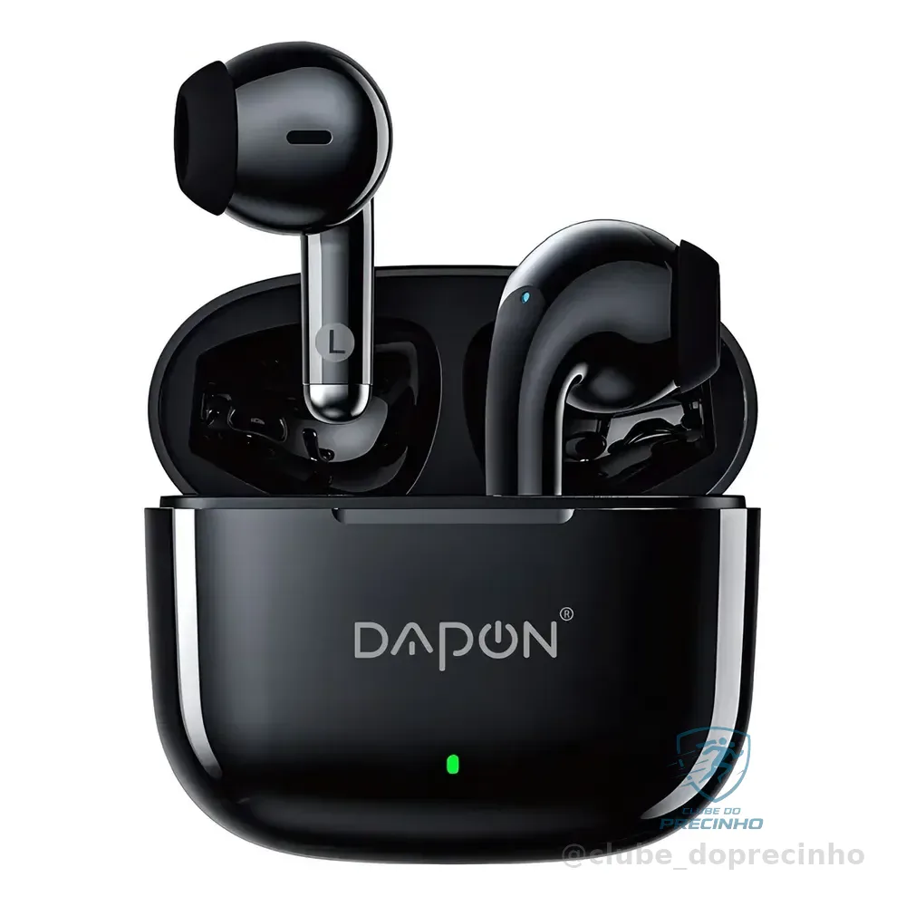 Fone De Ouvido Bluetooth Tws Dapon F25 Touch Sem Fio Com Microfone Cor Preto