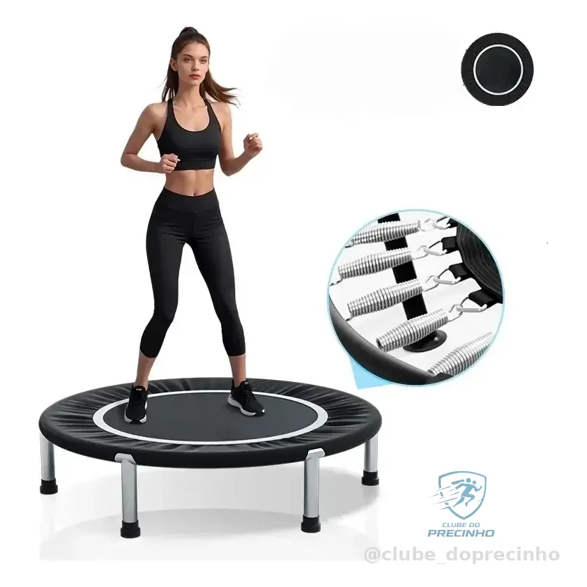 Trampolim Jump Profissional Com Capa Saia Diâmetro 1 M 200kg Cor Preto