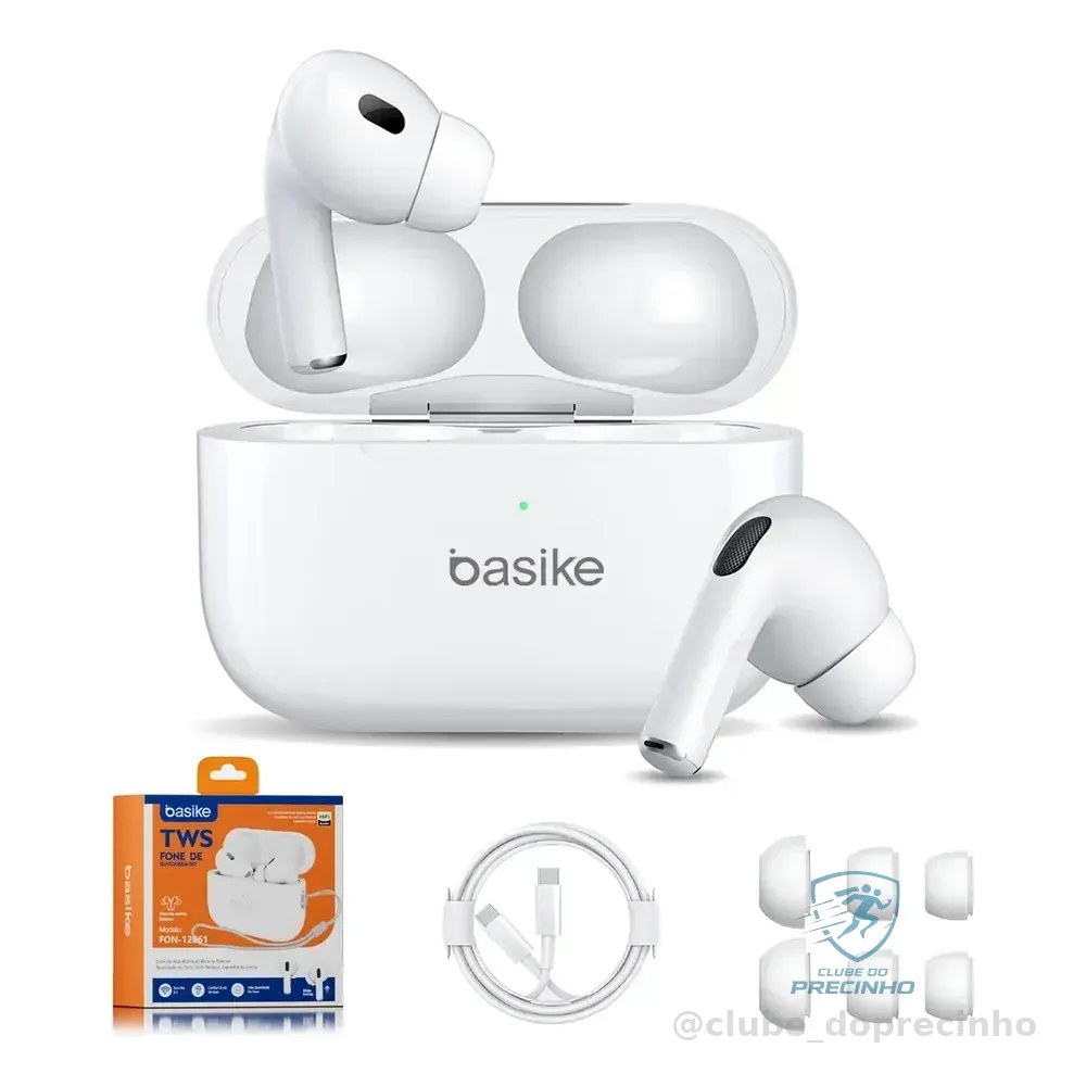 Basike Fone De Ouvido Sem Fio Bluetooth Para Bluetooth 5.3 Branco