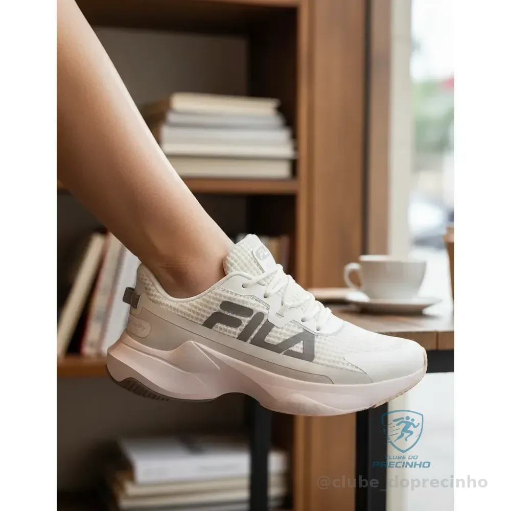 Tênis Fila Recovery Feminino Treino Academia Lindo Original Bege 34 Br