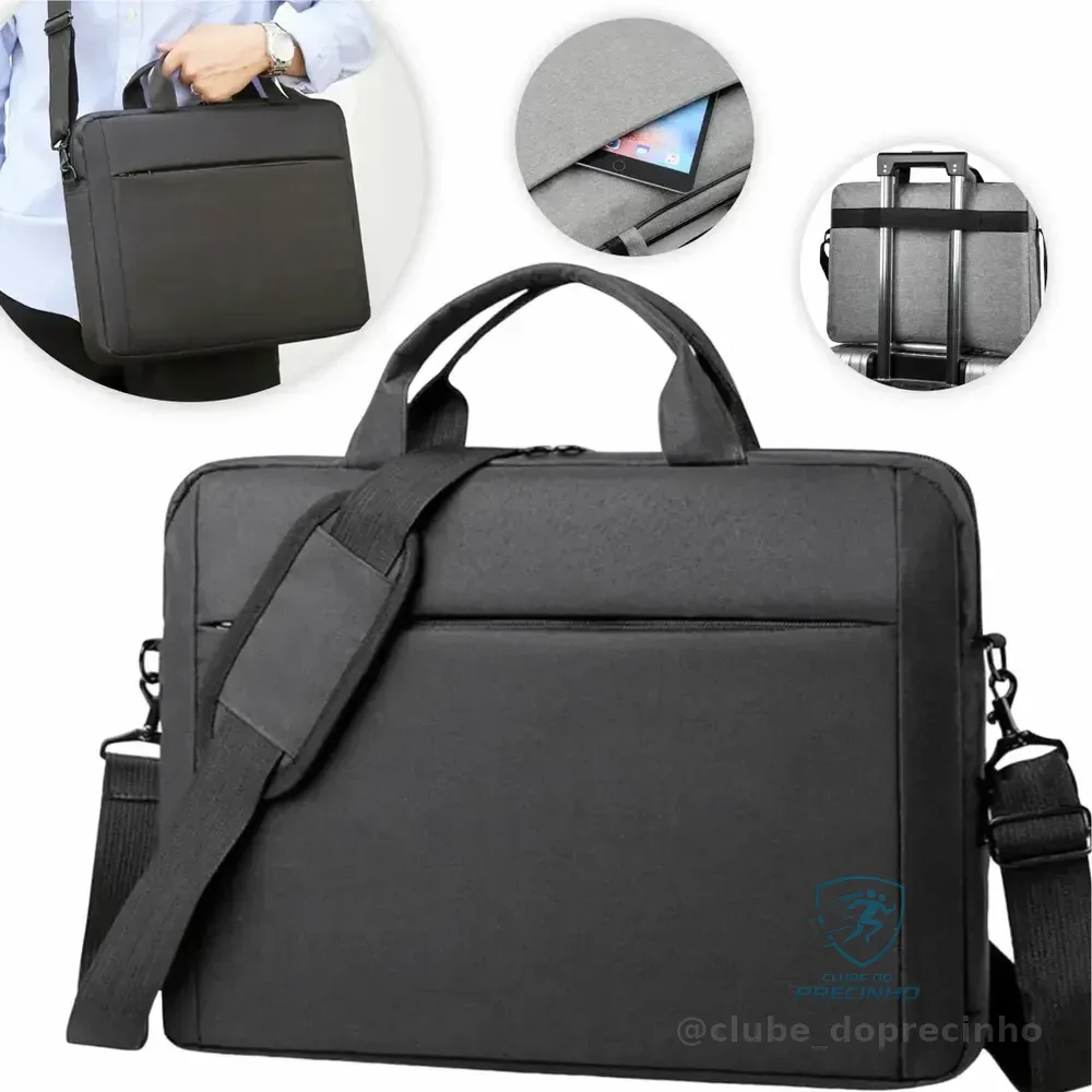 Capa Notebook 14 15 15.6 16 17 Polegadas Maleta Case Resistente Pasta Bolsa Alça Organizadora Preta Notnull Preto