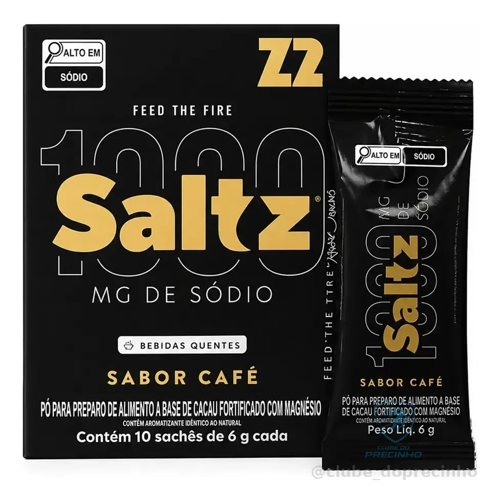 Saltz 1000 Eletrólitos Em Pó Z2 Caixa 10 Sachês Café Café