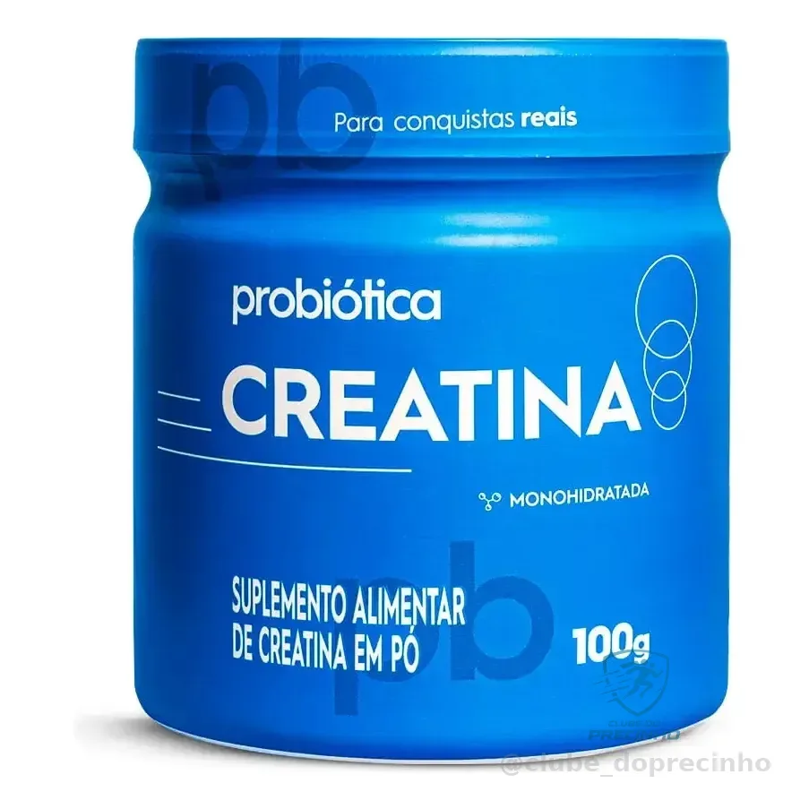 Creatina Probiótica Pote 100g Monohidratada Pura Sem Sabor